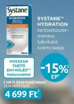 Benu Gyógyszertárak Systane hydration ajánlat