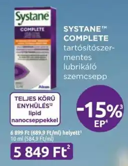 Benu Gyógyszertárak Systane complete ajánlat
