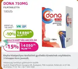 Kulcs Patika dona 750mg filmtabletta ajánlat
