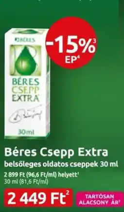Benu Gyógyszertárak Béres csepp extra ajánlat