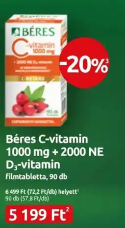 Benu Gyógyszertárak Béres c-vitamin ajánlat