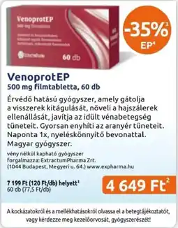 Benu Gyógyszertárak VenoprotEP ajánlat