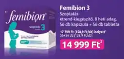 Benu Gyógyszertárak Femibion 3 ajánlat