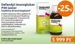 Benu Gyógyszertárak Defendyl Imunoglukan P4H junior ajánlat