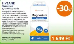 Benu Gyógyszertárak Livsane magnézium b6 tabletta ajánlat