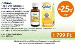 Benu Gyógyszertárak Cebion ajánlat