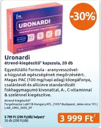 Uronardi étrend-kiegészítő kapszula