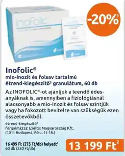 Benu Gyógyszertárak Inofolic ajánlat