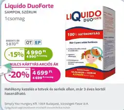 Kulcs Patika Liquido duo forte sampon, szérum ajánlat