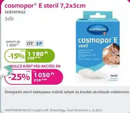 Kulcs Patika hartmann cosmopor e steril ajánlat