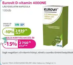 Kulcs Patika Eurovit d-vitamin 4000ne ajánlat