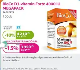 Kulcs Patika BioCo D3-vitamin Forte ajánlat