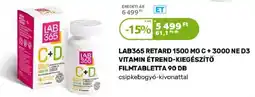 Kulcs Patika LAB365 retard 1500mg+3000 NE D3 ajánlat
