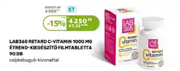 Kulcs Patika LAB365 retard c-vitamin 1000 mg ajánlat