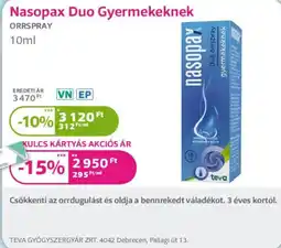 Kulcs Patika nasopax duo gyermeknek ajánlat