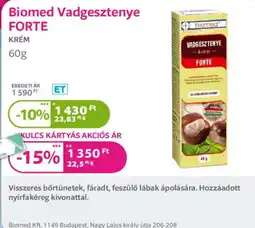 Kulcs Patika biomed vadgesztenye krém ajánlat
