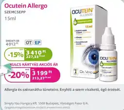 Kulcs Patika Ocutein Allergo ajánlat
