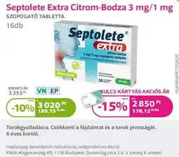 Kulcs Patika Septolete extra ajánlat