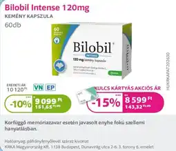Kulcs Patika Bilobil intense ajánlat