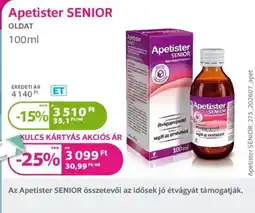 Kulcs Patika Apetister senior ajánlat