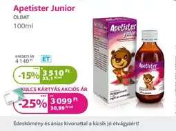 Kulcs Patika Apetister junior ajánlat