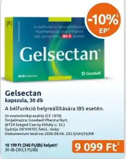 Benu Gyógyszertárak Gelsectan kapszula ajánlat