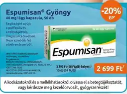 Benu Gyógyszertárak Espumisan Gyöngy ajánlat