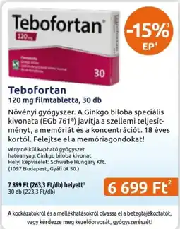 Benu Gyógyszertárak Tebofortan ajánlat
