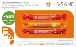 Benu Gyógyszertárak Livsane c-vitamin rágótabletta ajánlat