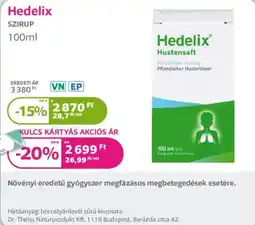 Kulcs Patika Hedelix szirup ajánlat