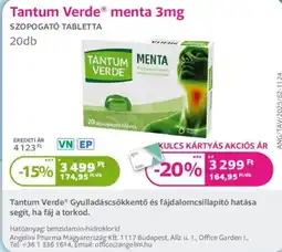 Kulcs Patika Tantum Verde menta ajánlat