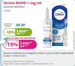 Kulcs Patika Otrivin rapid ajánlat