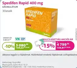 Kulcs Patika Spedifen rapid ajánlat