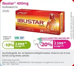 Kulcs Patika Ibustar ajánlat