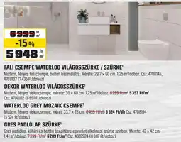 OBI Waterloo fali csempe világosszürke / szürke ajánlat