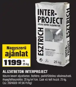 OBI eszt rich aljzatbeton ajánlat