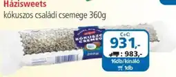 ÁRKLUB Házisweets kókuszos családi csemege ajánlat