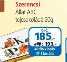 ÁRKLUB Szerencsi Állat ABC tejcsokoládé ajánlat