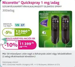 Kulcs Patika Nicorette Quickspray ajánlat
