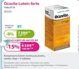 Kulcs Patika Ocuvite lutein forte ajánlat