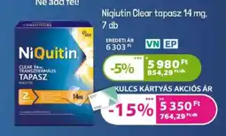 Kulcs Patika Niquitin clear tapasz ajánlat