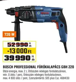 OBI Bosch professional fúrókalapács gbh 220 ajánlat
