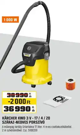 OBI Kärcher KWD 3 V-17/4/20 száraz-nedves porszívó ajánlat
