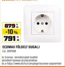 OBI Ecomax földelt dugalj ajánlat