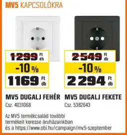 OBI mv5 dugalj fehér ajánlat