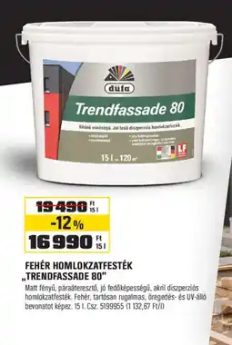 OBI Fehér homlokzatfesték ,,trendfassade 80" ajánlat