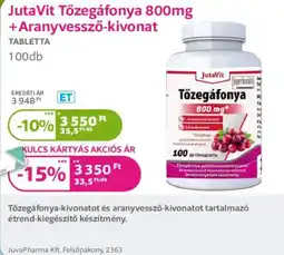 Kulcs Patika Jutavit tőzegáfonya ajánlat