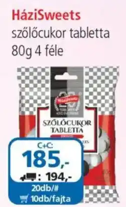 ÁRKLUB HáziSweets szóló cukor tabletta ajánlat