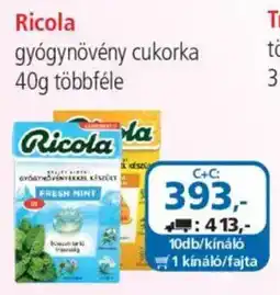 ÁRKLUB Ricola gyógy növényi cukorka ajánlat