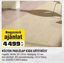 OBI Kültéri padlólap k300 sötétbézs ajánlat